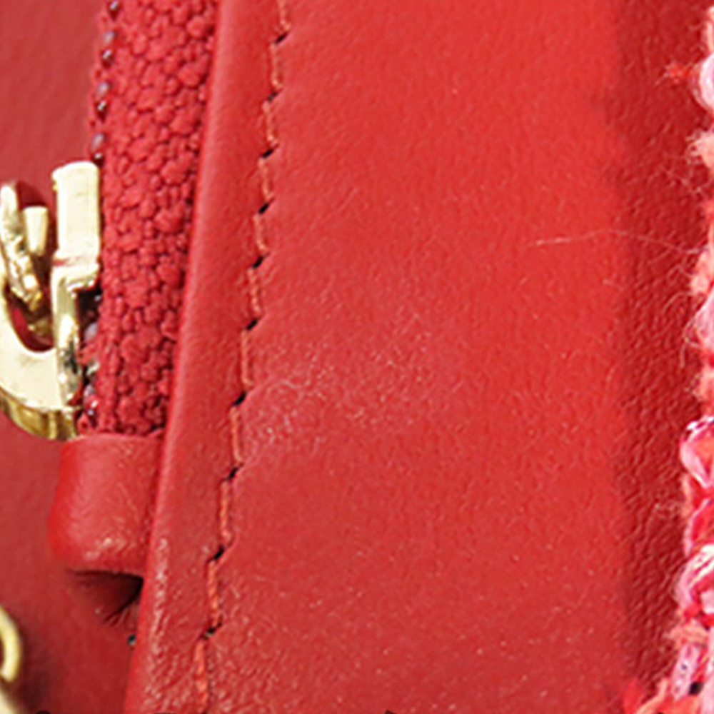 Pre-Loved Chanel Quilted Tweed Reissue 2.55 Wallet On Chain - Picture 9 of 12